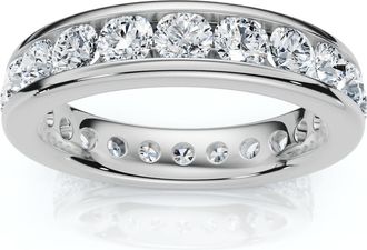 Pompeii3 1 1/2Ct Channel Set Diamond Lab Grown Eternity Wedding Ring 14k Gold or Platinum