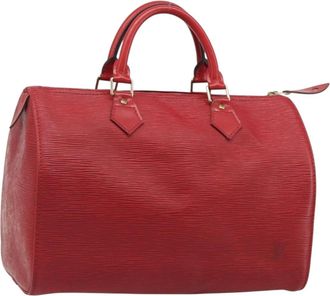 Louis Vuitton Speedy Epi Leather Red Leather Handbag (Pre-Owned)