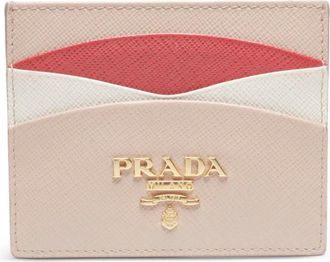 Prada Portacarte con placca logo anni 2020 - Toni neutri
