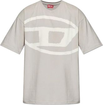 Diesel T-shirt T-Boxt-Bleach - Heren - T-shirts - Grijs - L - Katoen - Tops