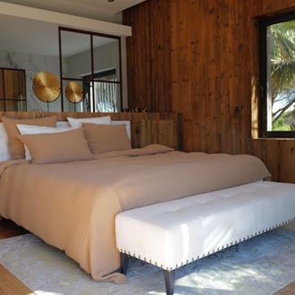 Maison d'été Funda nórdica gasa de algodón canela 240 X 220 cm