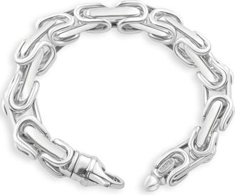 Pompeii3 Mens 14k Gold (140gram) or Platinum (263gram) 10.5mm Link Byzantine Bracelet 9