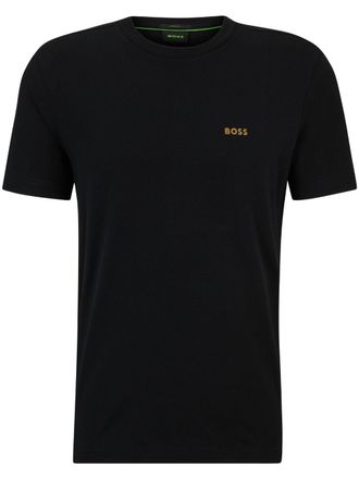 BOSS logo-print cotton T-shirt - men - Cotton/Elastane - S - Black