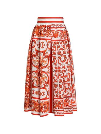 Dolce & Gabbana Gonna con stampa maioliche di Dolce & Gabbana