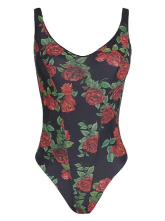 Amir Slama Costume intero con stampa - Nero