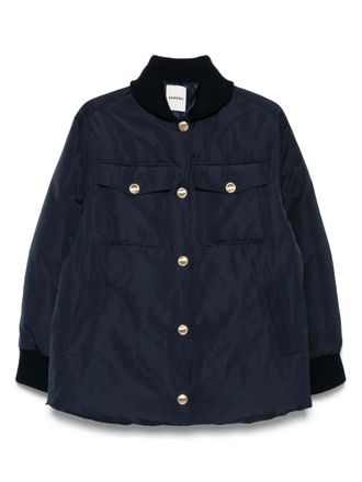 Sandro collared bomber jacket - women - Polyester/Polyester - 34 - Blue