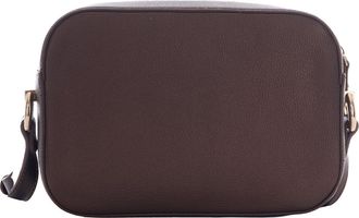 Liu Jo Womens Shoulder Camera Case M Dark Brown Metallic Polyurethane Bags