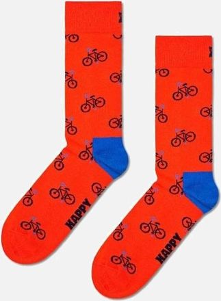 Happy Socks Mens Bike Socks, Red - Size: 10/9.5/9/10.5/11/11.5/12/12.5