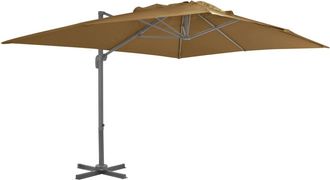 vidaXL Vidaxl - Sombrilla Jard&iacute;n Voladiza Con Palo De Aluminio Taupe 400x300 Cm