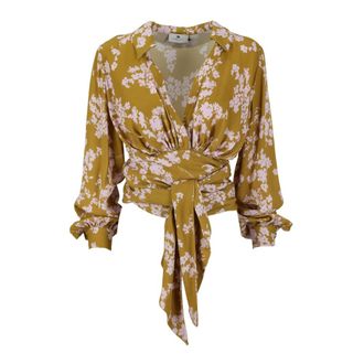 Elisabetta Franchi Blouses, female, Multicolor, Size: XS Stylish Shirt in Blue