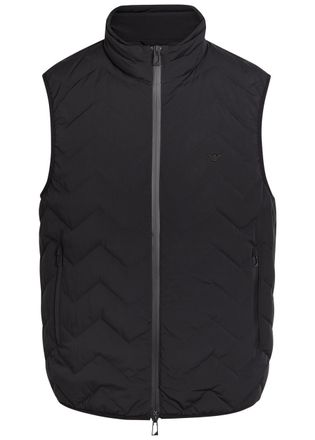 Emporio Armani Water-repellent Padded Stretch-nylon Gilet - Black - 52 (UK42 / XL)