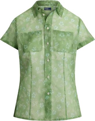 Polo Ralph Lauren Blouse met print en kraag - Groen