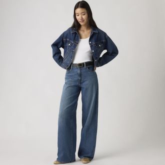Levi's Cinch Wide Leg Lightweight Jeans - Womens - 23X29 - Medium Wash / Pass The Parcel