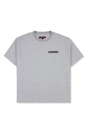 Pleasures Impact Heavyweight Cotton Graphic T-Shirt in Grey Melange at Nordstrom, Size Xx-Large
