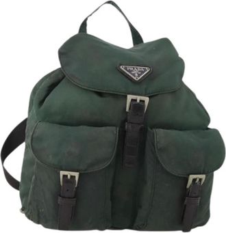 Prada Pre-owned Backpacks, female, Green, Size: ONE SIZE Pre-owned Vintage Backpack