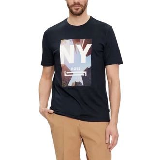 HUGO BOSS Hombre, Camisetas, Azul, Talla: S