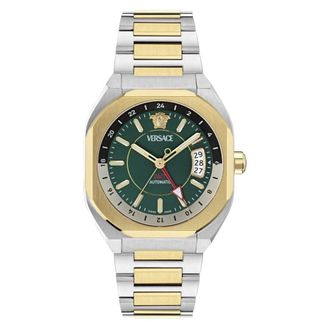Versace V-Contempo GMT Automatic Green Dial Mens Watch VE0I00325
