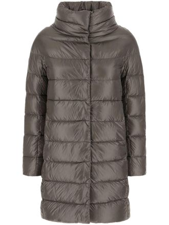 Herno Dora padded coat - women - Cotton/Polyamide/Polyamide/Down/Polyester/Feather - 38 - Grey