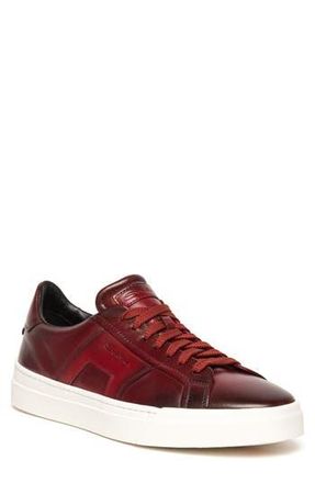 【関税&送料込】Santoni Sneakers Red Men's white, red, blue and beige leather and suede DBS Oly