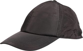 Dolce & Gabbana Mens Cotton And Lamb Leather Baseball Cap Black