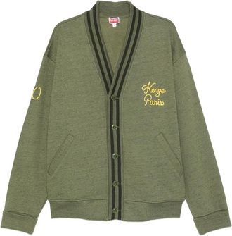 Kenzo Paris Chainstitch-embroidered V-neck Cardigan