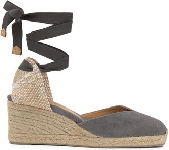 Castaner Alpargata MET 7 CM Sleehak - Dames - Sleehakken - Grijs - 35 EU - Katoen - Schoenen