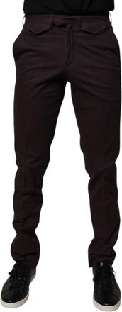 Bencivenga Mens Tailored Dress Pants - Dark Brown Cotton - Size EU 46 (Mens)