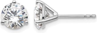 Diamond2Deal 14k White Gold 1 1/2 ctw Lab Grown Diamond Stud Earrings