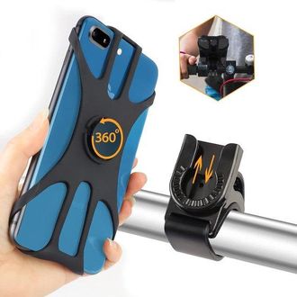 No Brand Soporte Universal Para Tel&eacute;fono M&oacute;vil Con Rotaci&oacute;n De 360&deg; Para Bicicleta Y Motocicleta. Compatible Con Iphone 13/12/11 Pro Max Mini Se Xs De 4,5 A 7 