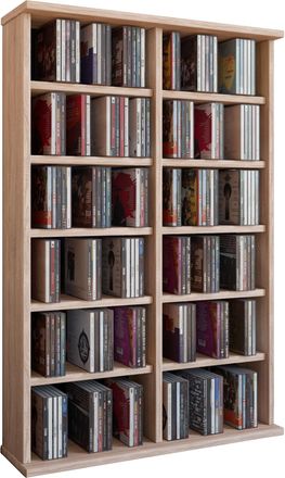 ebuy24 Ebuy24 - Soporte De Dvd De Cd De Madera Vcm Estante De Cd Con Espacio Para 300 Cd O 130 Dvd O 72 V&iacute;deos Dimensiones: Al. 92 X An. 60 X T. 18 Cm. Estan