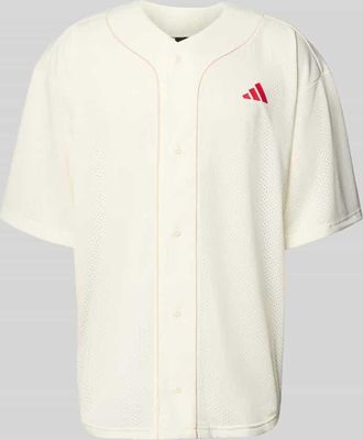 adidas Regular Fit Freizeithemd mit Kontraststreifen in Offwhite, Gr&ouml;&szlig;e XXL