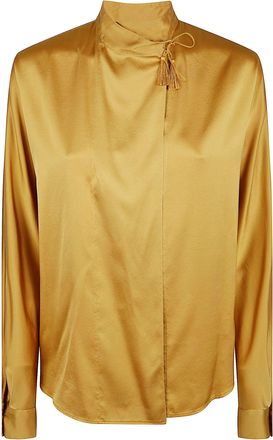 Forte_Forte Relaxed Fit Bow Silk Shirt
