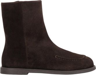 Estro & Luminara Schoenen, Dames, Bruin, 39 EU, Leer, Enkellaarsjes