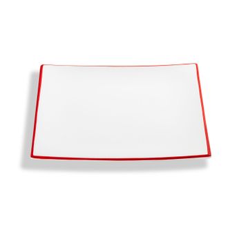 Gmundner Keramik Gmundner Keramik - Gmundner Cer&aacute;mica Borde Rojo Rub&iacute;, Plato Trend (26x26cm)