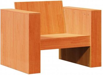 vidaXL Garden Sofa Wax Brown 79x60x62 cm Solid Wood Pine Vidaxl