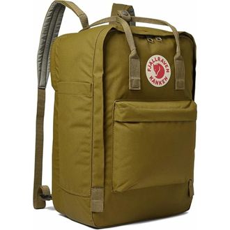 Fj&auml;llr&auml;ven K&aring;nken Laptop 17 - Heren - Tassen - Groen - Maat: ONE Size Nylon