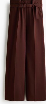 H&M Paperbag-Hose mit G&uuml;rtel - Beige