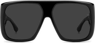 Victoria Beckham 60mm Flat Top Sunglasses in Black/grey at Nordstrom