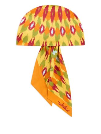 Valentino Garavani printed head scarf - women - Cotton/Silk - One Size - Yellow