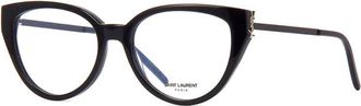 Saint Laurent Cat-Eye Full Rim Eyeglasses - Black