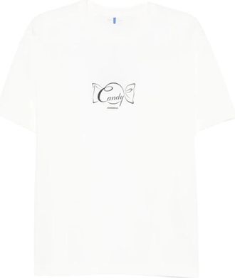 Ader Error T-shirt met logo-print- korte mouwen - Heren - T-shirts - Wit - L - Katoen - Tops