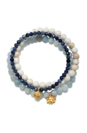Satya Jewelry Manifest Positivity Gemstone Bracelet Set in Multicolor at Nordstrom