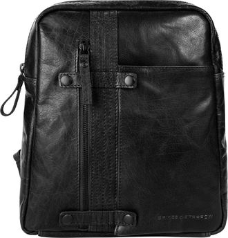 Spikes & Sparrow Cityrucksack SPIKES & SPARROW, Damen, Gr. B/H/T: 24cm x 27cm x 8cm, onesize, schwarz, 100% Leder, Rucks&auml;cke Cityrucksack, echt Leder