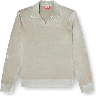 Diesel K-Lawrence Sweater - Heren - Sweatshirts - Beige - S - Katoen - Hoodies & sweatvesten