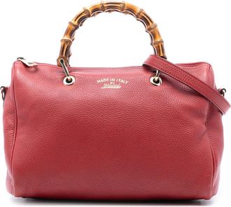 Gucci Pre-owned Gucci Medium Calfskin Bamboo Shopper Boston Bag Ladies 353124 525040