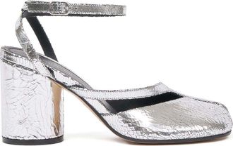 Maison Margiela Silver Tabi High-Heeled Sandals