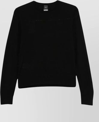 Pinko wool fine-knit long-sleeve sweatshirt