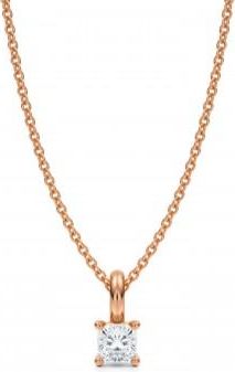 Allurez Cushion Lab Diamond 4-Prong Necklace 14K Rose Gold (0.33ct)