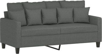 vidaXL Sofá de 2 plazas de tela gris oscuro 140 cm Vidaxl