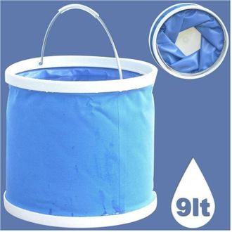 Trade Shop Trade Shop - Secchio Pieghevole Capacita 9 Litri Auto Barca Campeggio Pesca